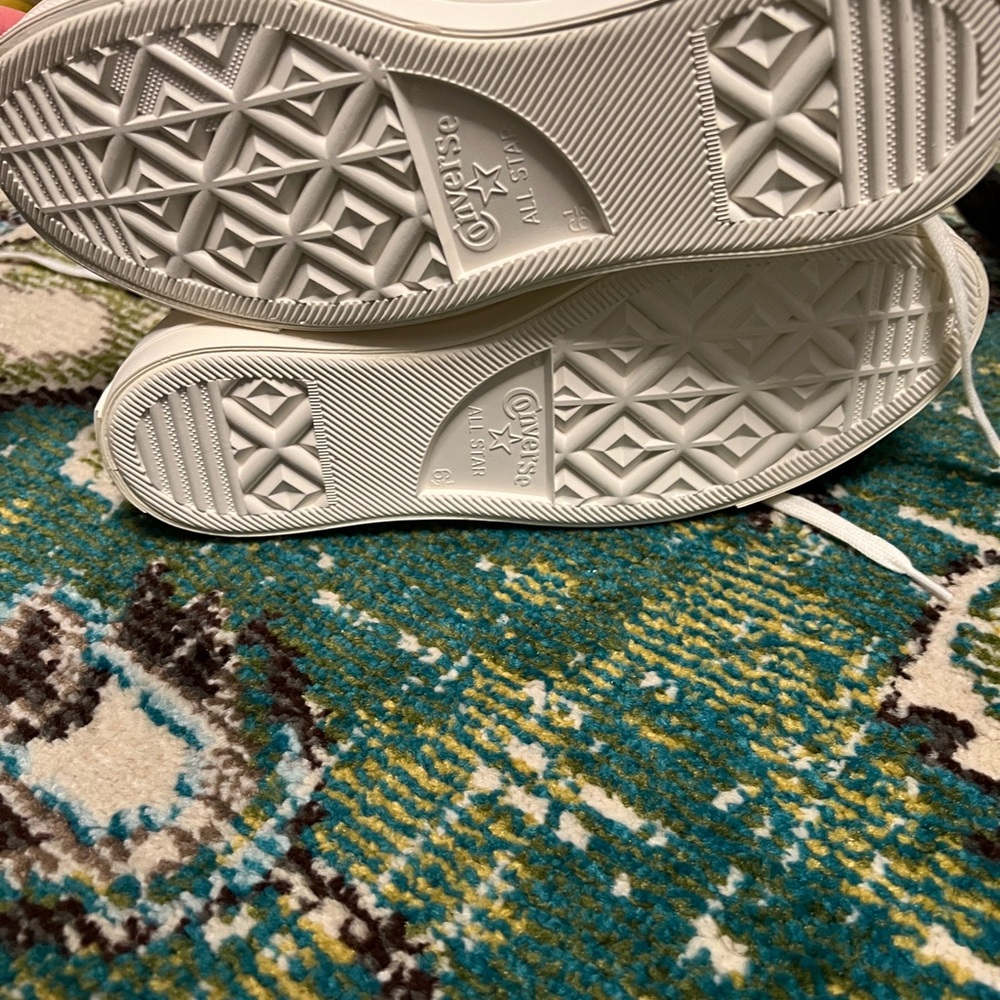 Converse Women's White High-Top Sneakers - Picture 5 of 6